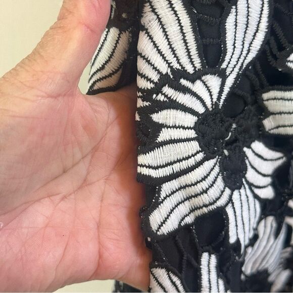 RACHEL Rachel Roy Black and White Floral Mini Dress - Picture 15 of 15